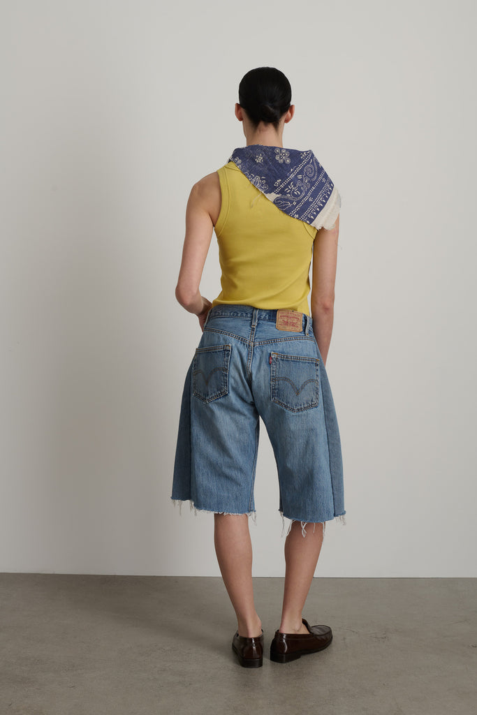 Loose Linen shorts - Vintage Indigo