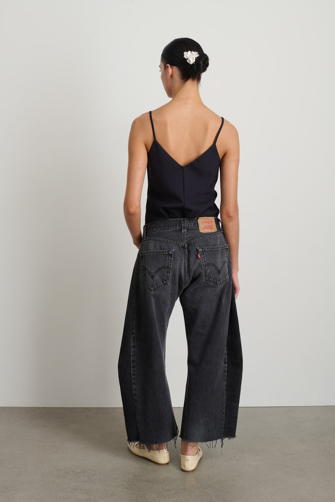 デニム・ジーパン B SIDES 'Vintage Lasso' jeans Black Vintage Lasso Jean Slouch Crop Classic Black – B Sides Jeans