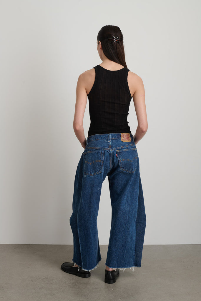 Vintage Lasso Jean Slouch Crop Classic Faded Indigo – B Sides
