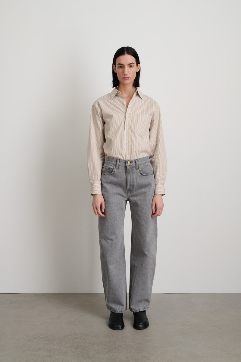 B Sides Leroy Mid Relaxed Bow Jean in Hyde Wash Curated at Jake and Jones 32