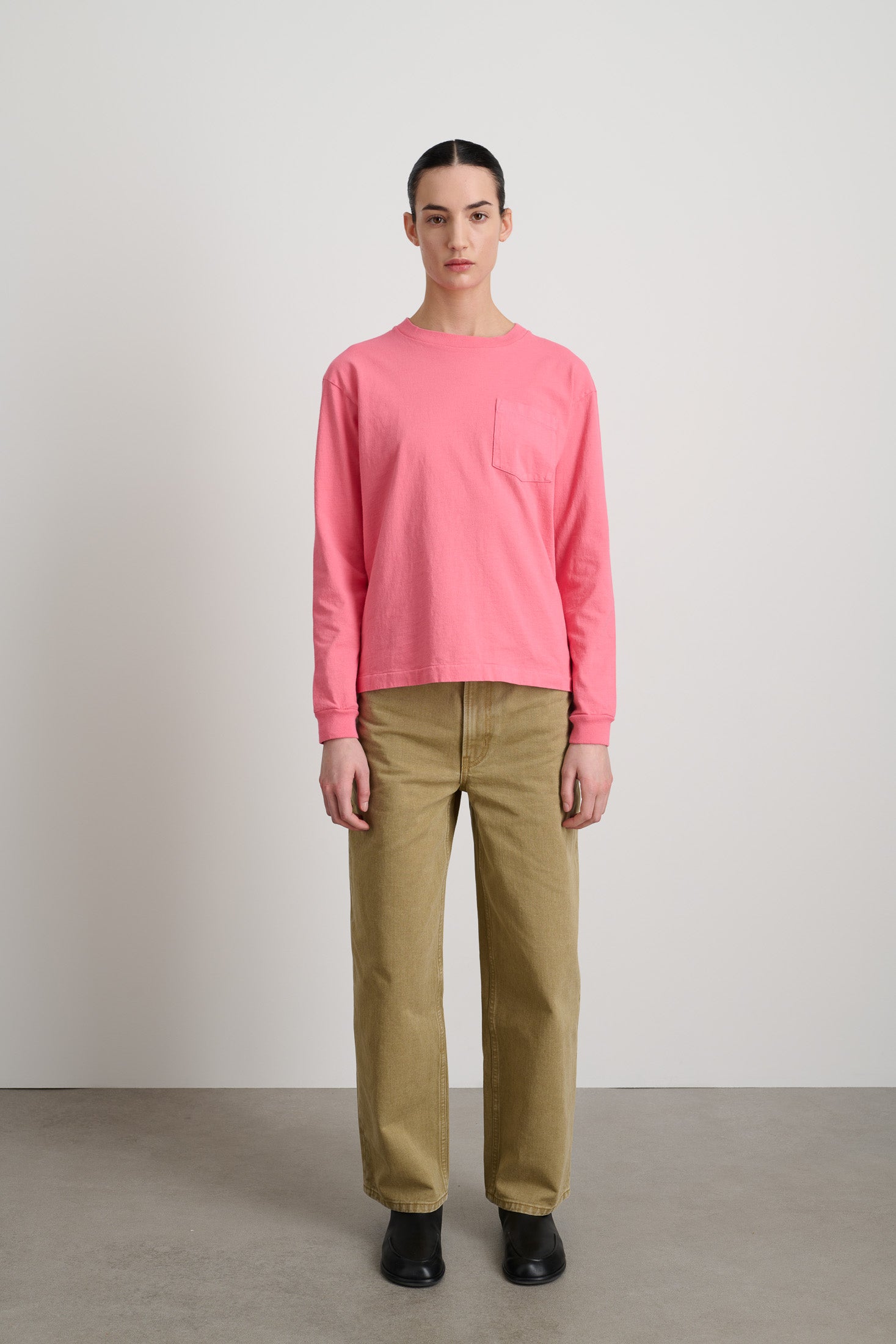B Sides Long Sleeve Pocket T-Shirt Calla Pink
