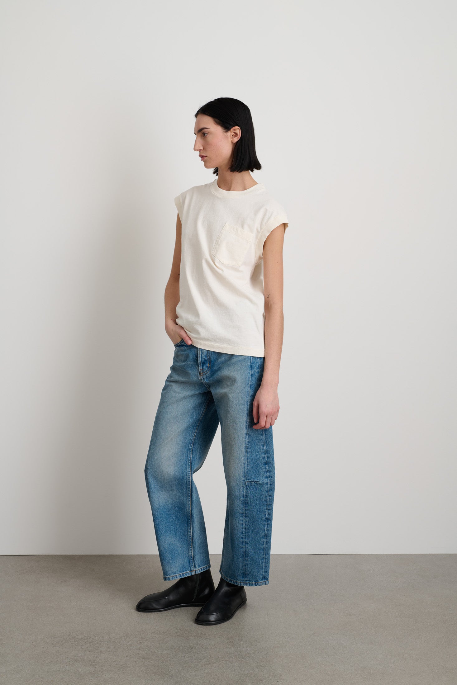 B Sides Pocket Tank Tile White