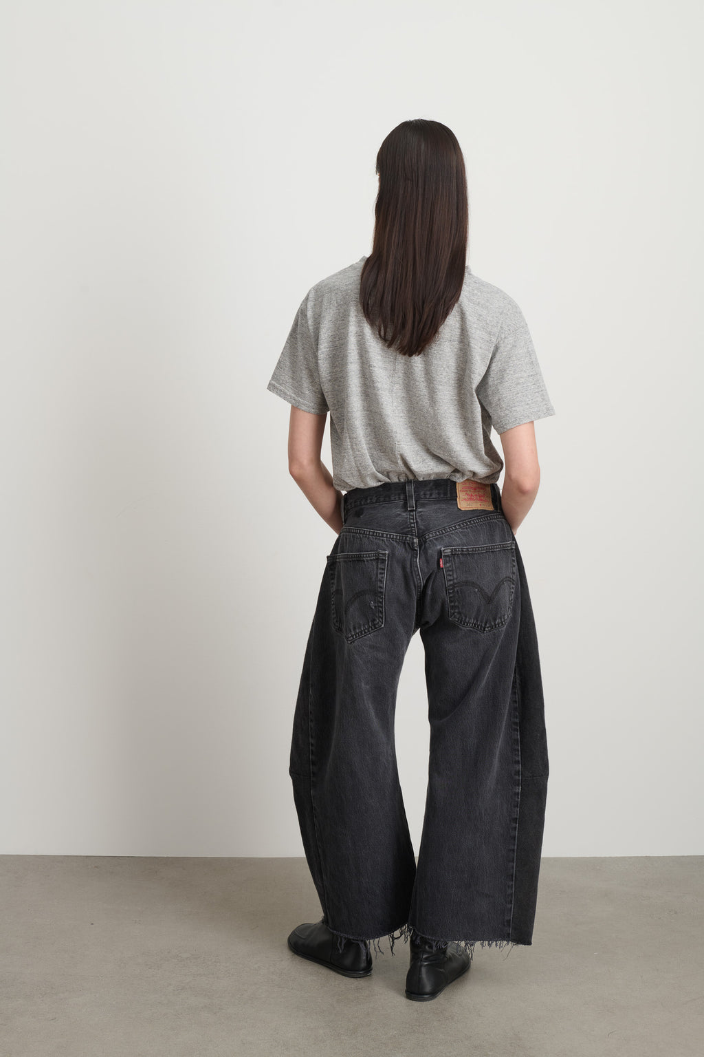 Vintage Lasso Jean Slouch Crop Classic Black