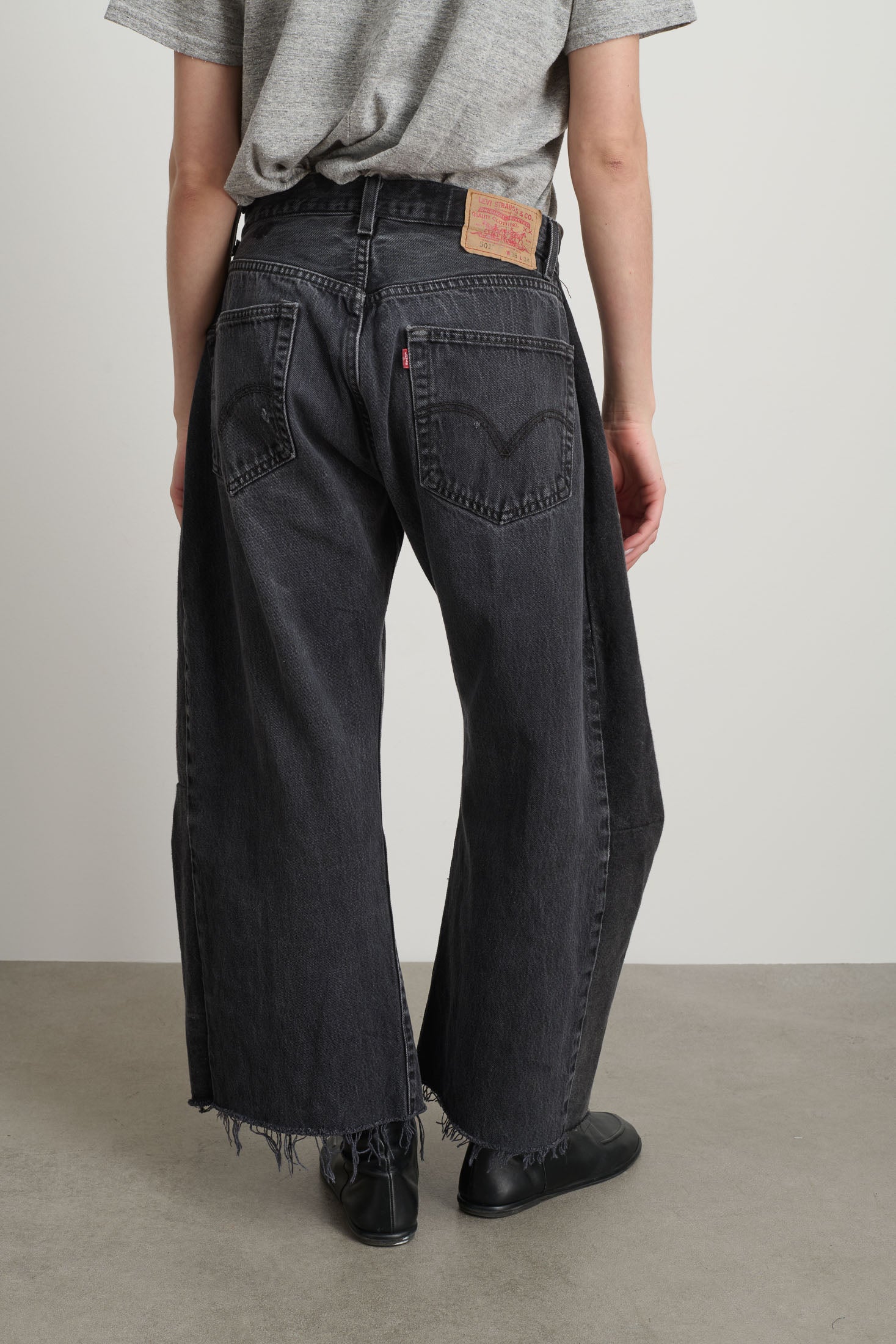 Vintage Lasso Jean Slouch Crop Classic Black