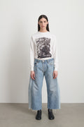 Vintage Lasso Jean Slouch Crop Classic Faded Indigo
