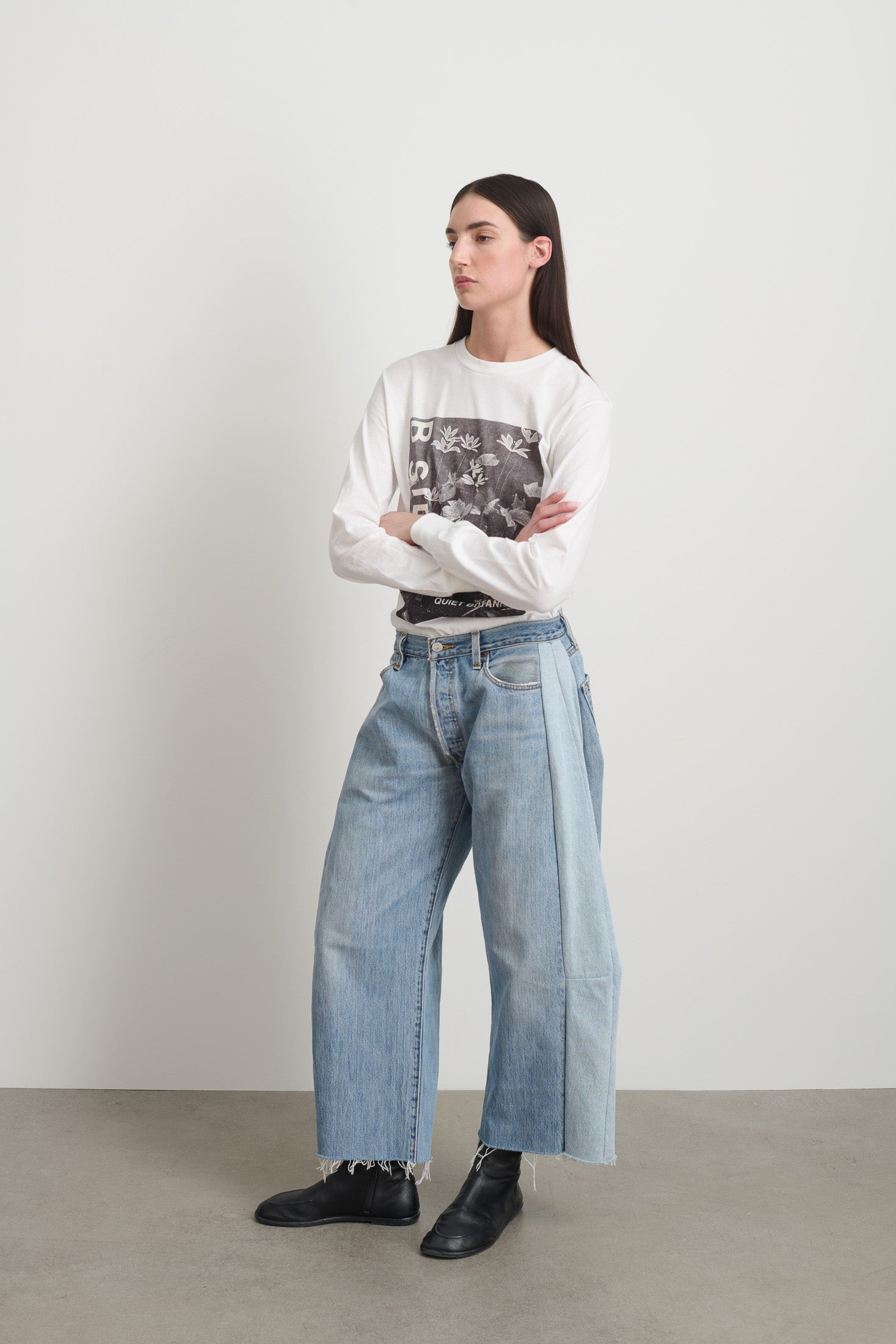 Vintage Lasso Jean Slouch Crop Classic Faded Indigo