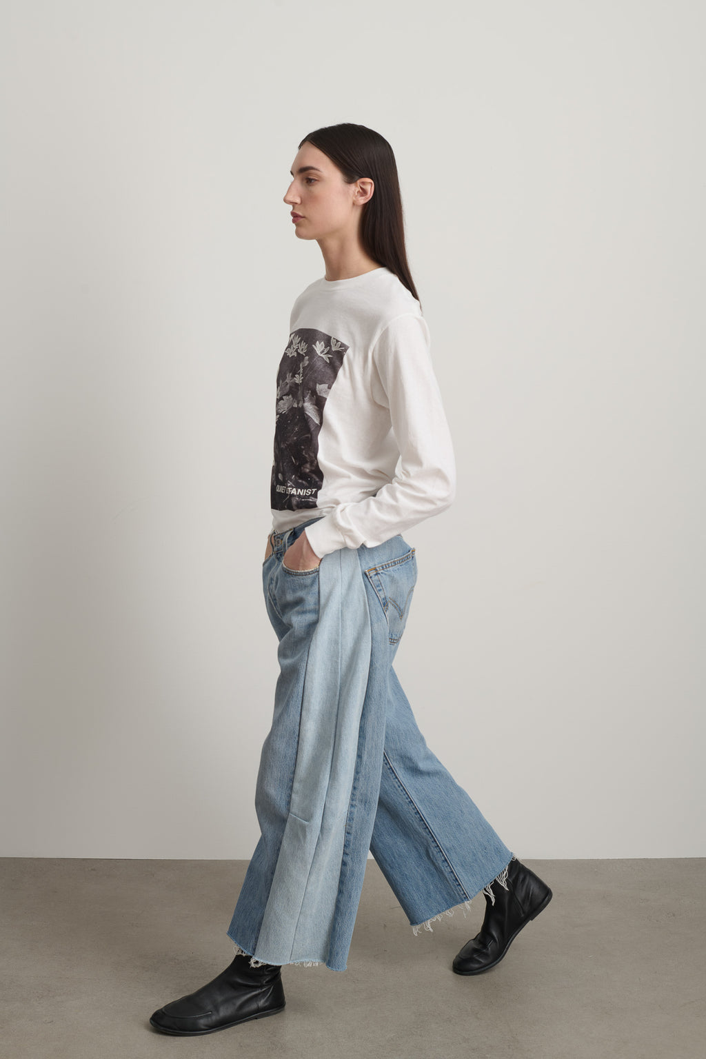 Vintage Lasso Jean Slouch Crop Classic Faded Indigo