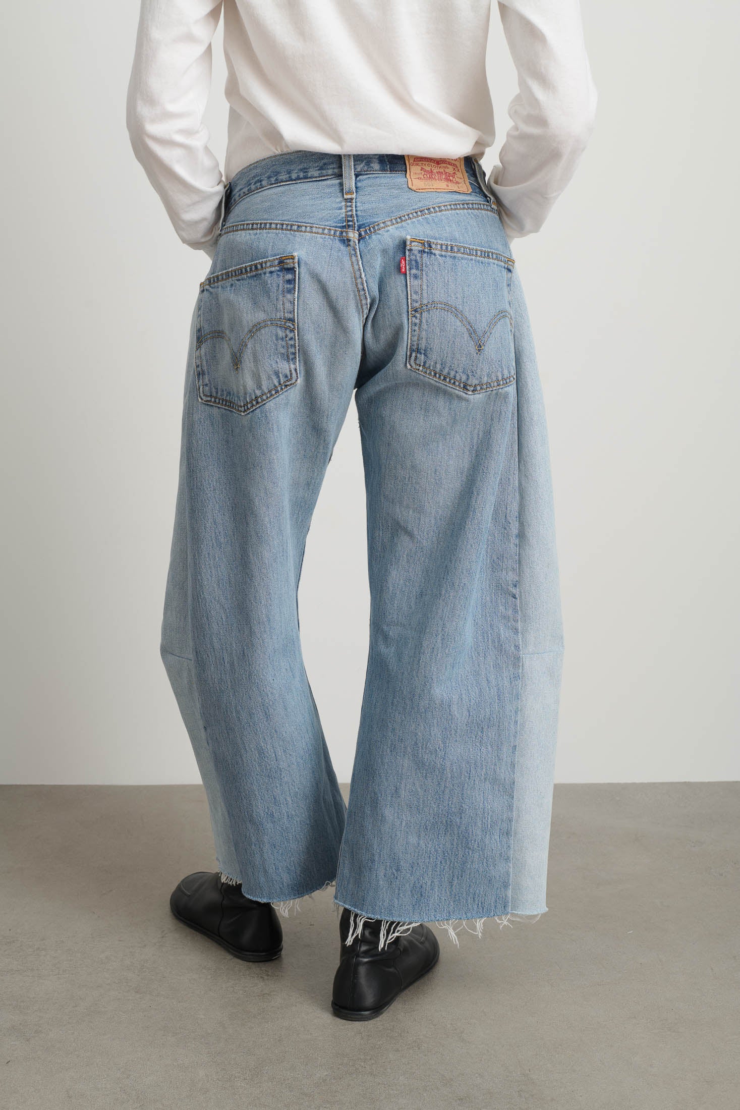 Vintage Lasso Jean Slouch Crop Classic Faded Indigo