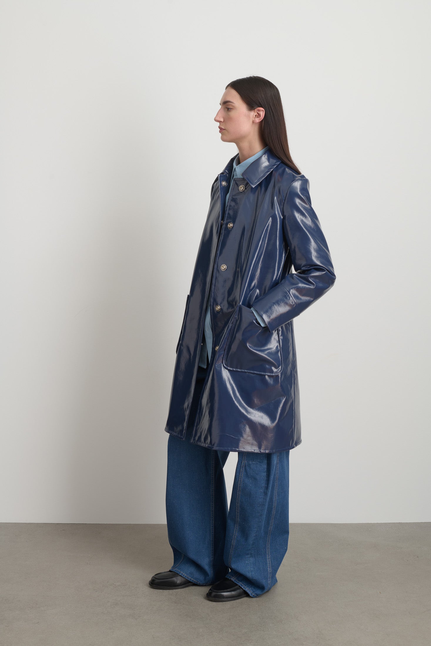 Ten-c Car Coat ステンカラーコート ネイビー 50 テンシー Ten c 9 oz OJJ Piece Dyed Rider Parka Dark Grey at CareOfCarl.com