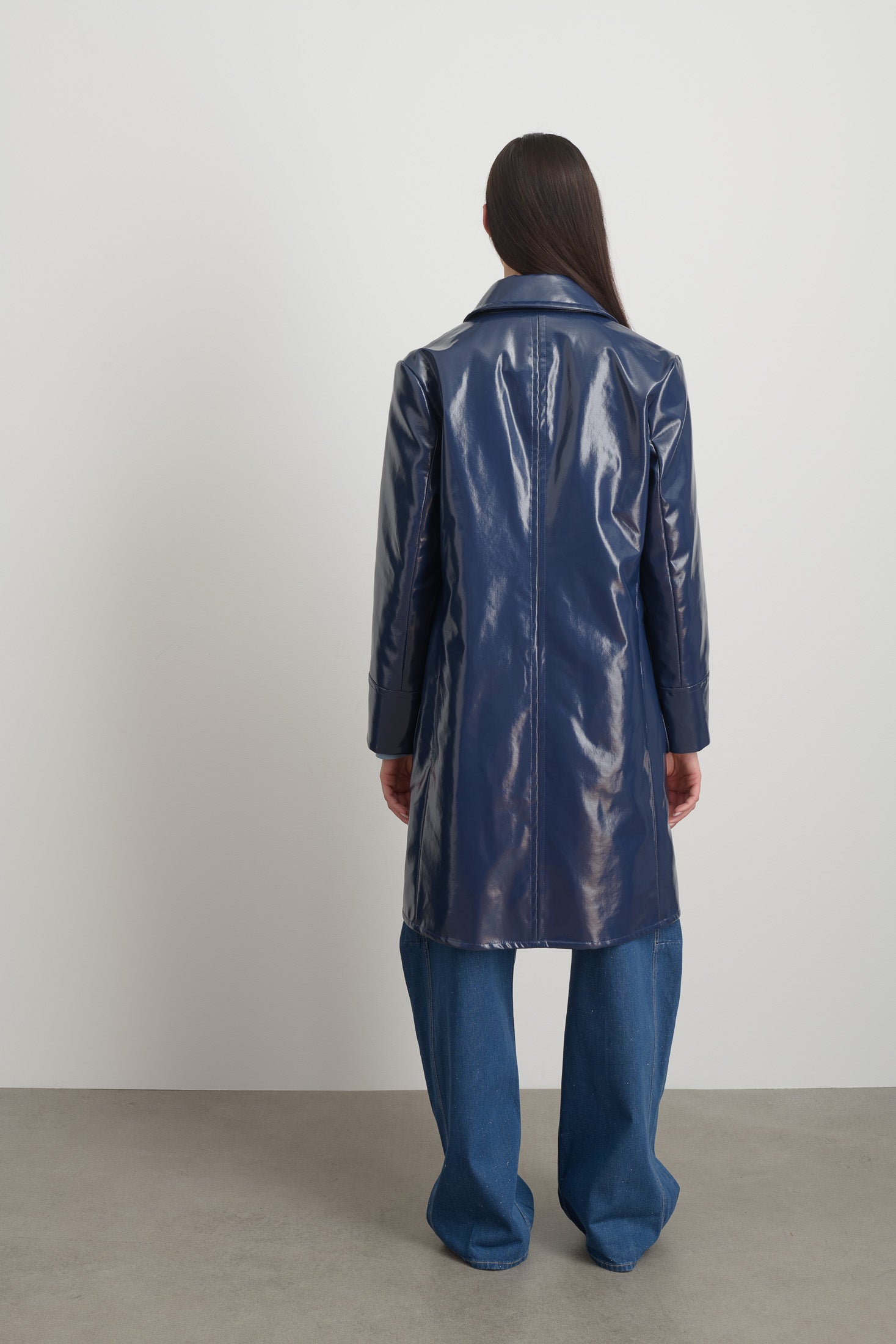 Car Coat Marine Patent - Women | B Sides Jeans
