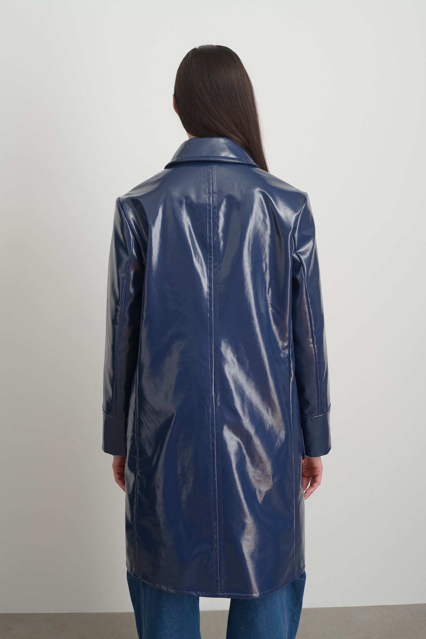 Car Coat Marine Patent - Women | B Sides Jeans