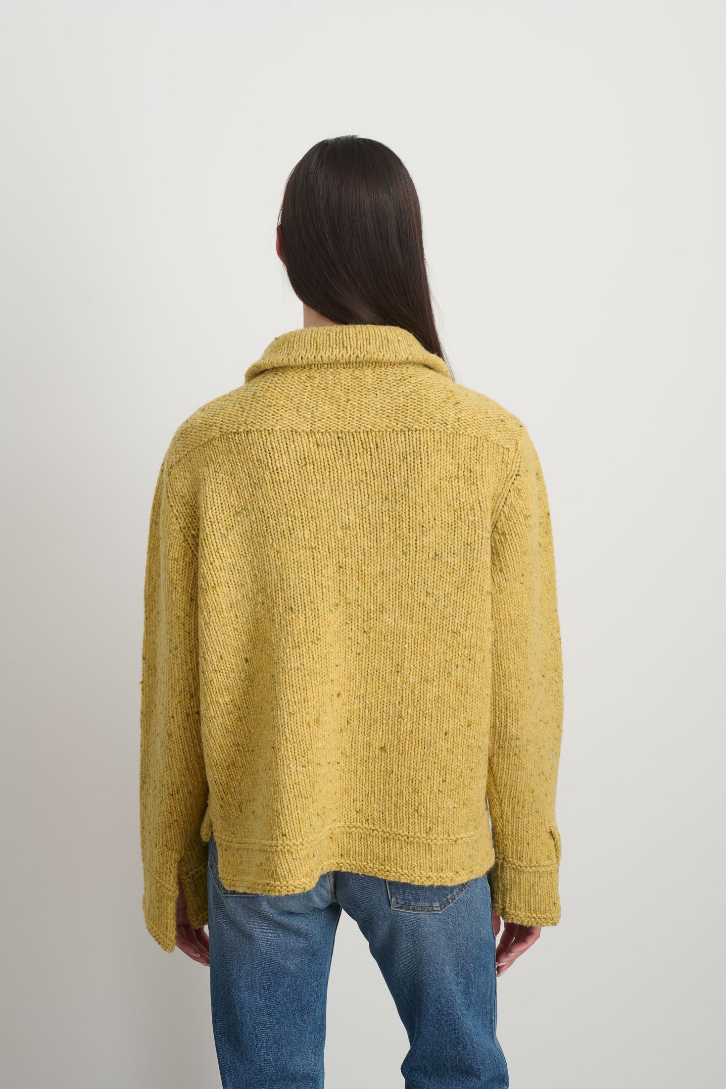 Zip Knit Jacket Marigold Donegal