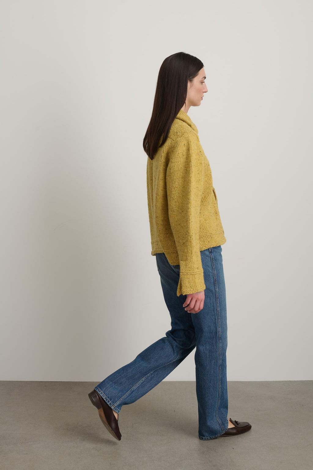 Zip Knit Jacket Marigold Donegal