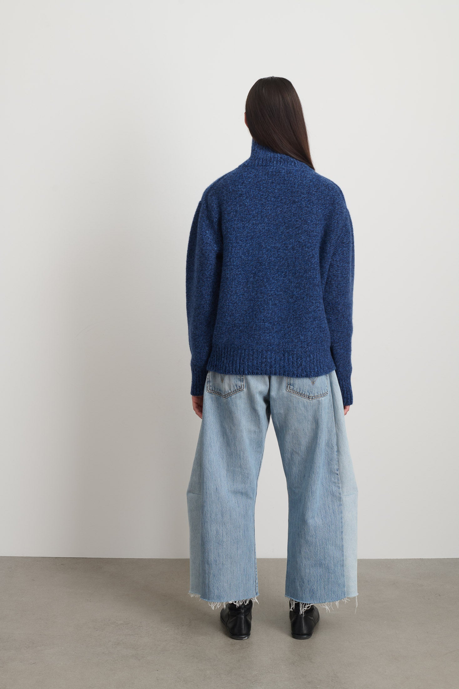 Indie Turtleneck Blue Mix Lambswool