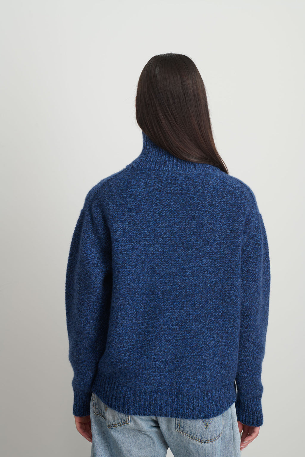 Indie Turtleneck Blue Mix Lambswool