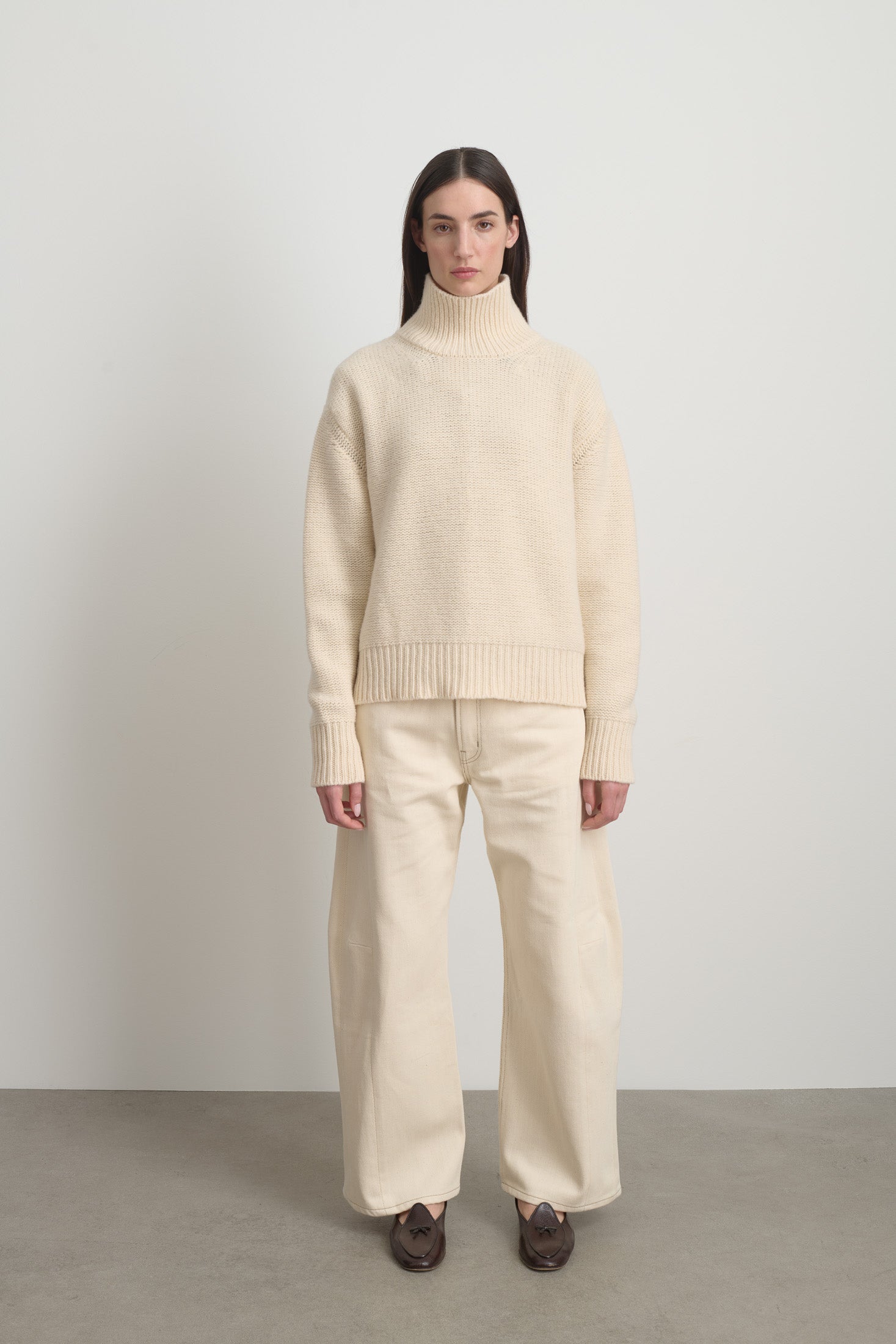 Indie Turtleneck Ivory Lambswool