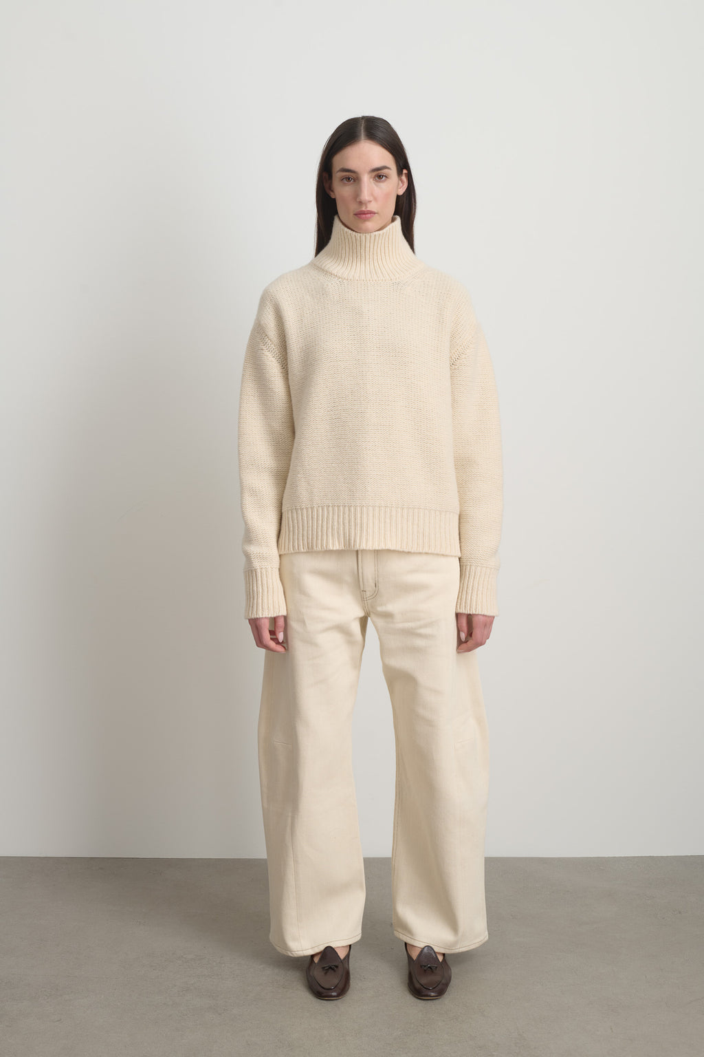 Indie Turtleneck Ivory Lambswool