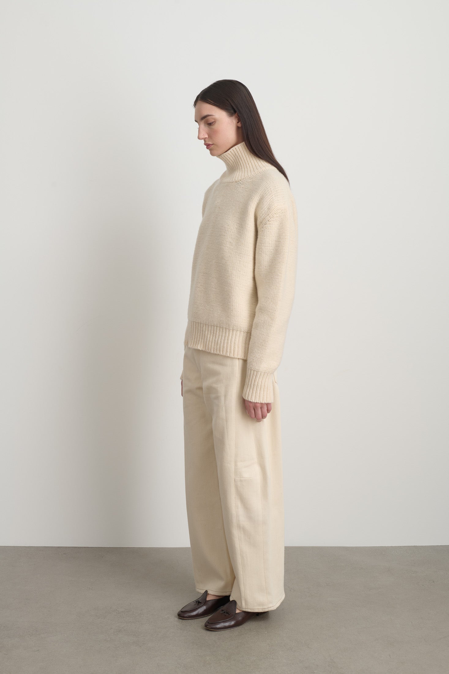 Indie Turtleneck Ivory Lambswool