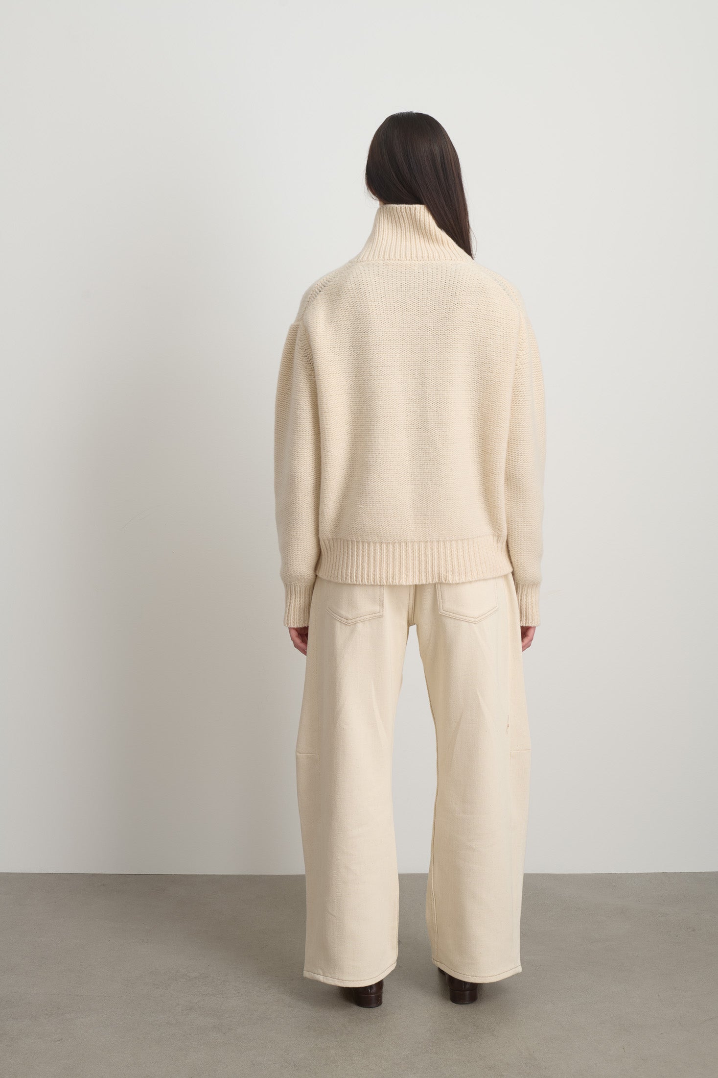 Indie Turtleneck Ivory Lambswool