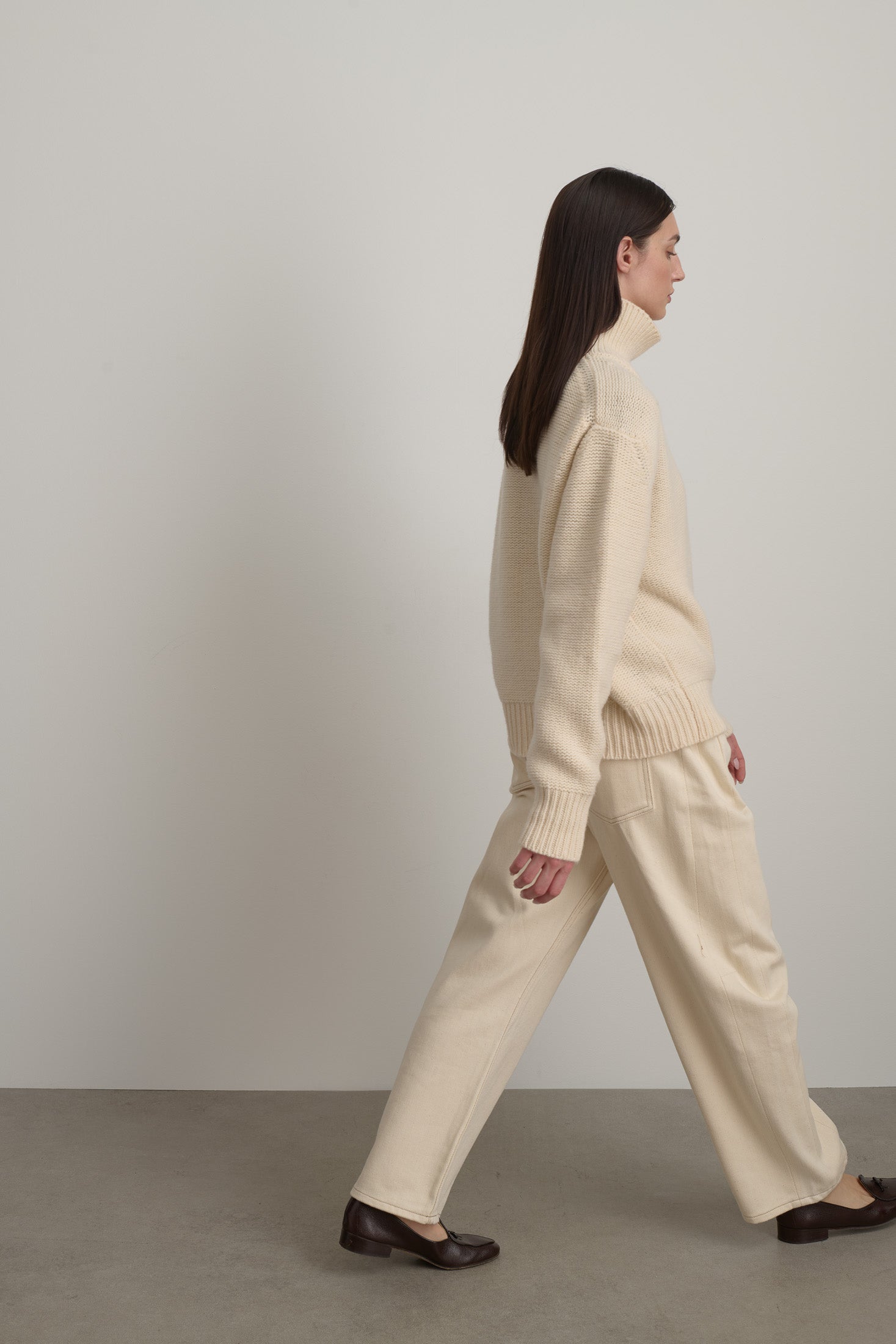 Indie Turtleneck Ivory Lambswool