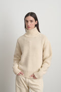 Indie Turtleneck Ivory Lambswool