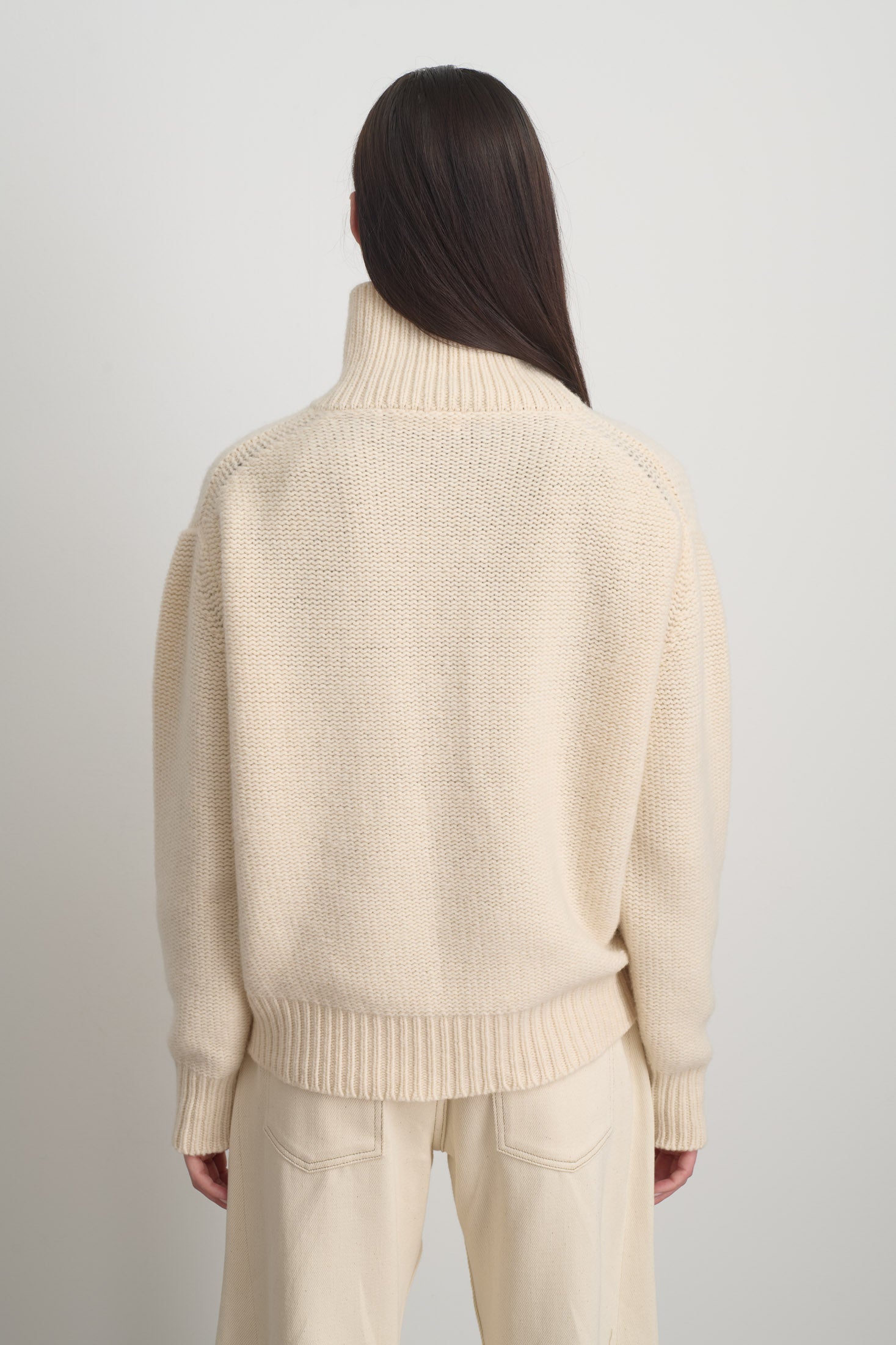 Indie Turtleneck Ivory Lambswool