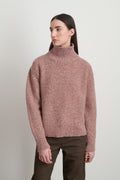 Indie Turtleneck Pink Drab Lambswool