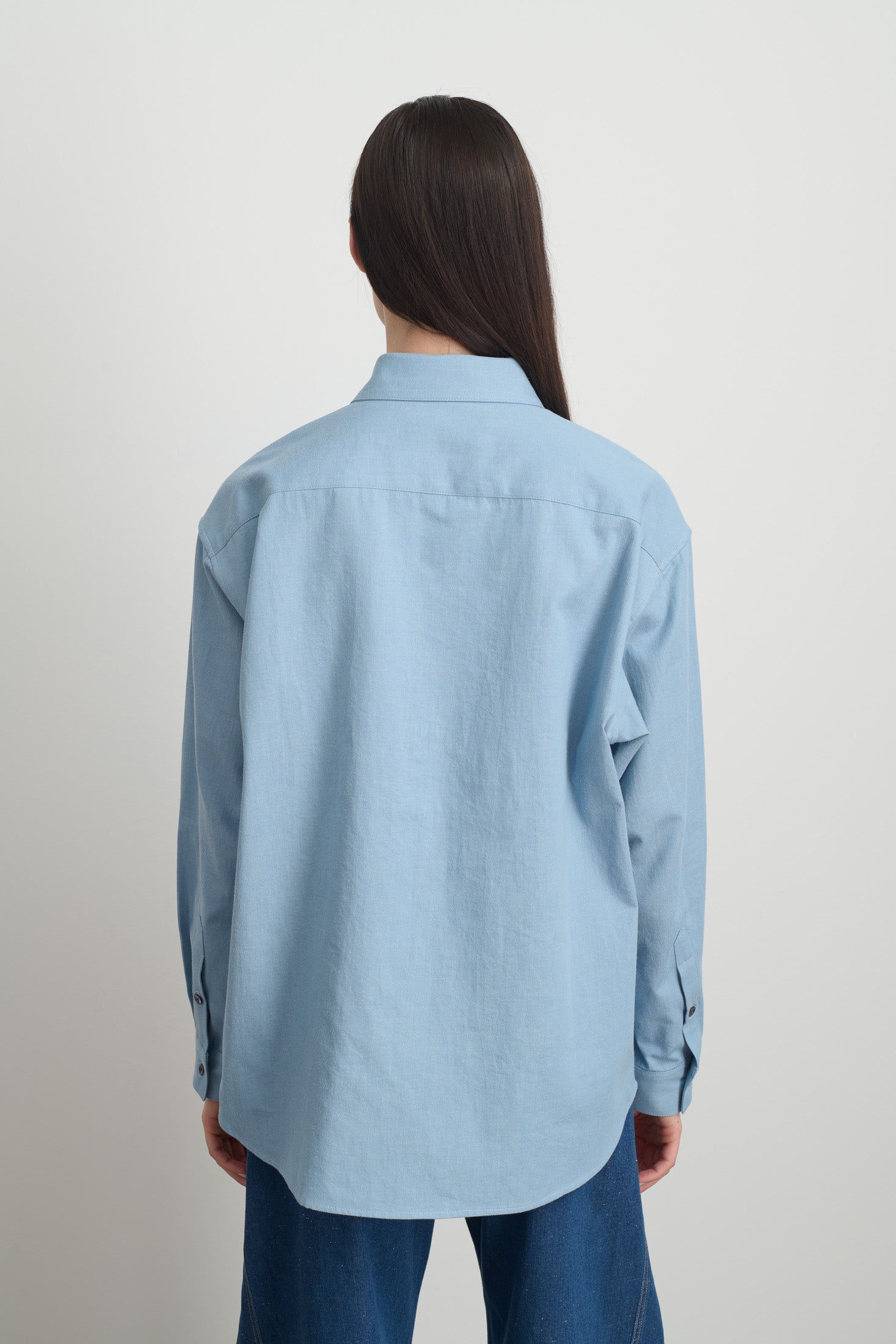 Ramona Shirt Lt. Blue Flannel - Women | B SIDES – B Sides Jeans