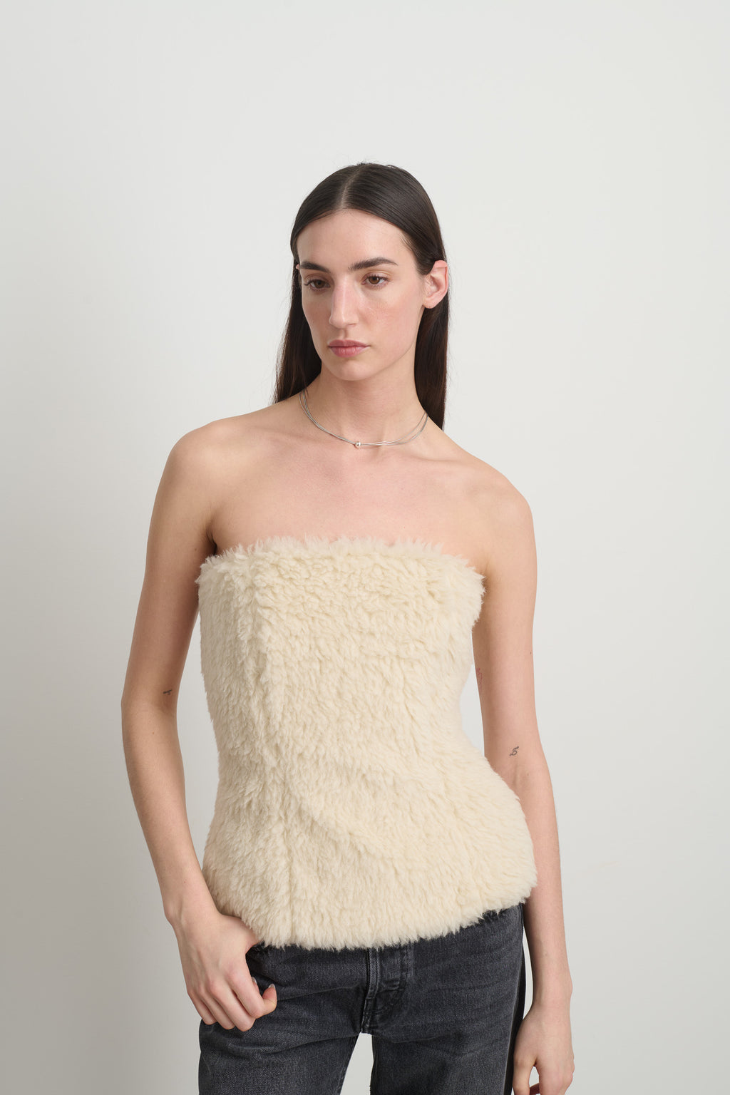 Pau Top Ivory Wool Sherpa