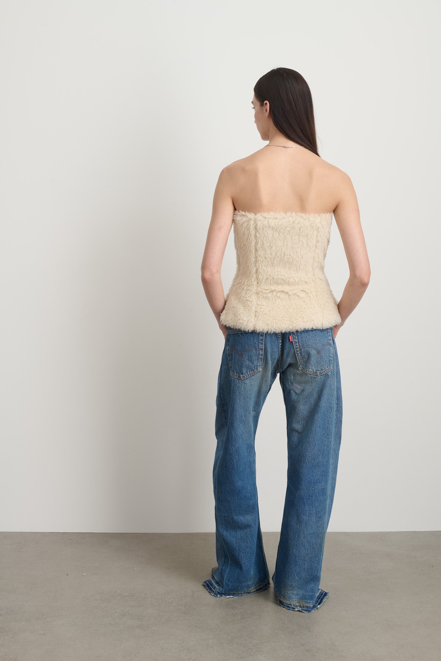 Pau Top Ivory Wool Sherpa