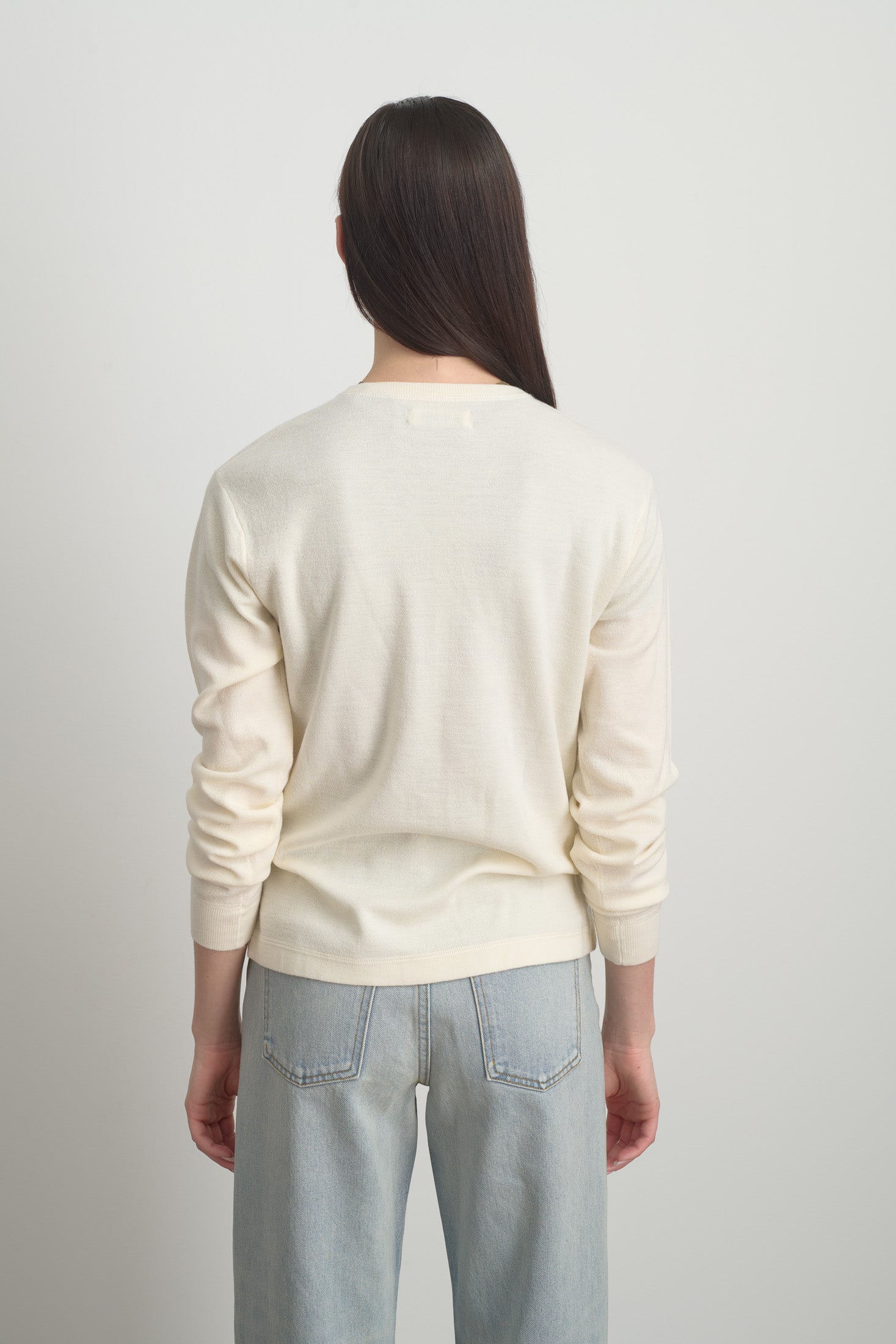 Moore Henley Cream Superfine Merino