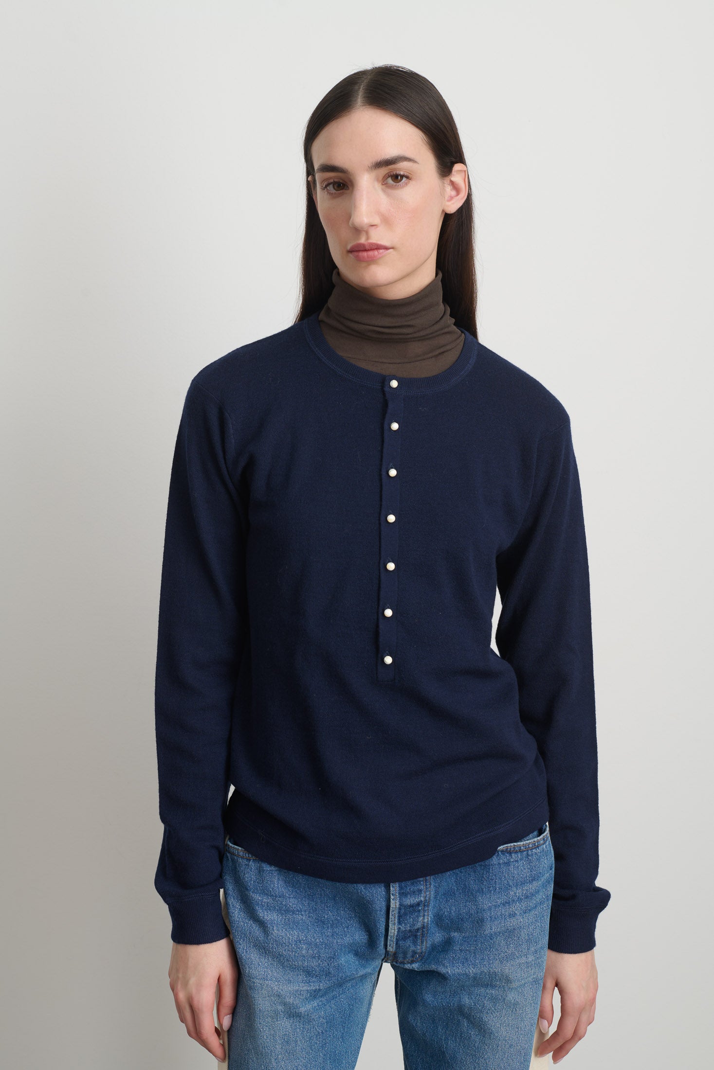 Moore Henley Marine Superfine Merino