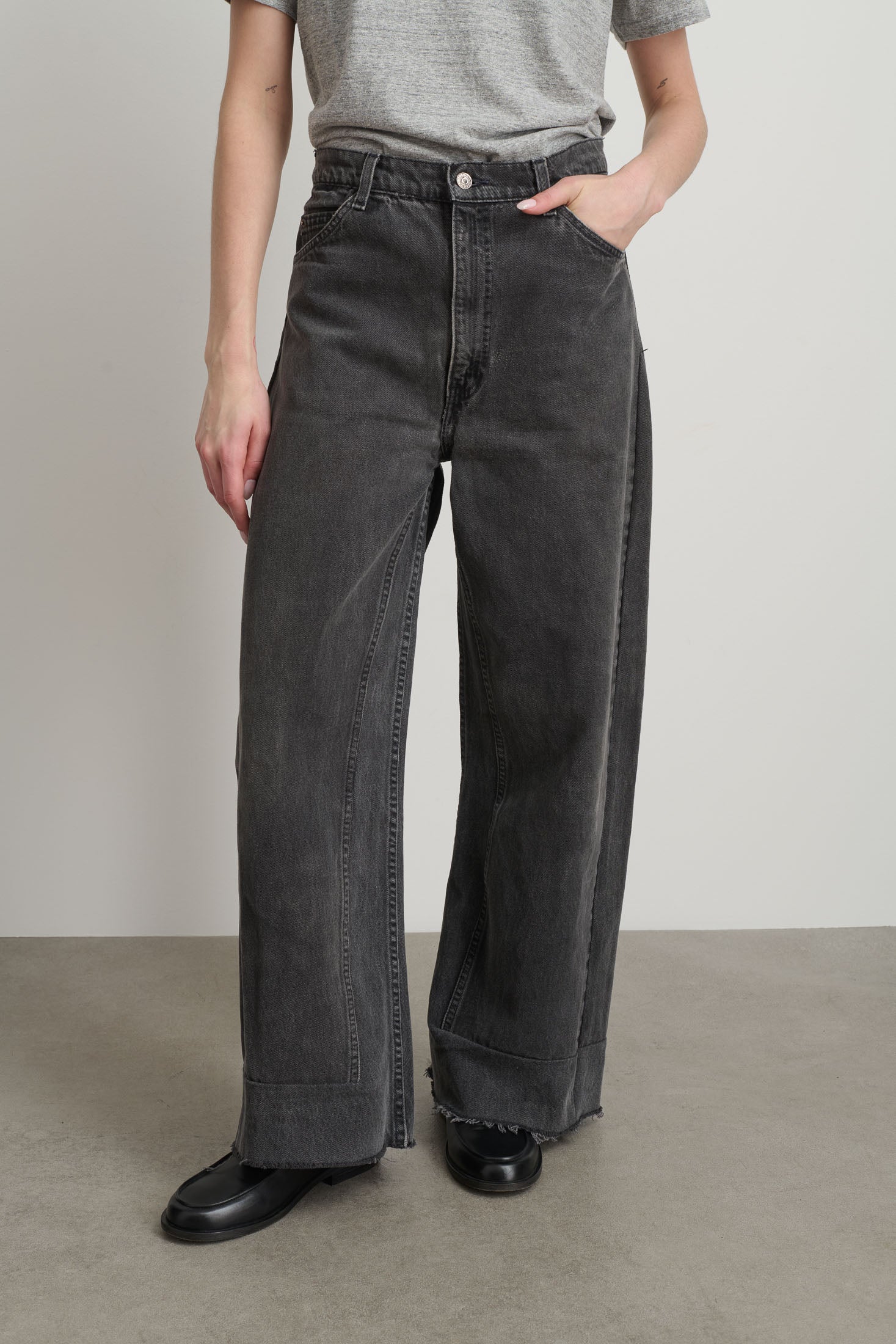 Reworked Vintage Culotte Vintage Black