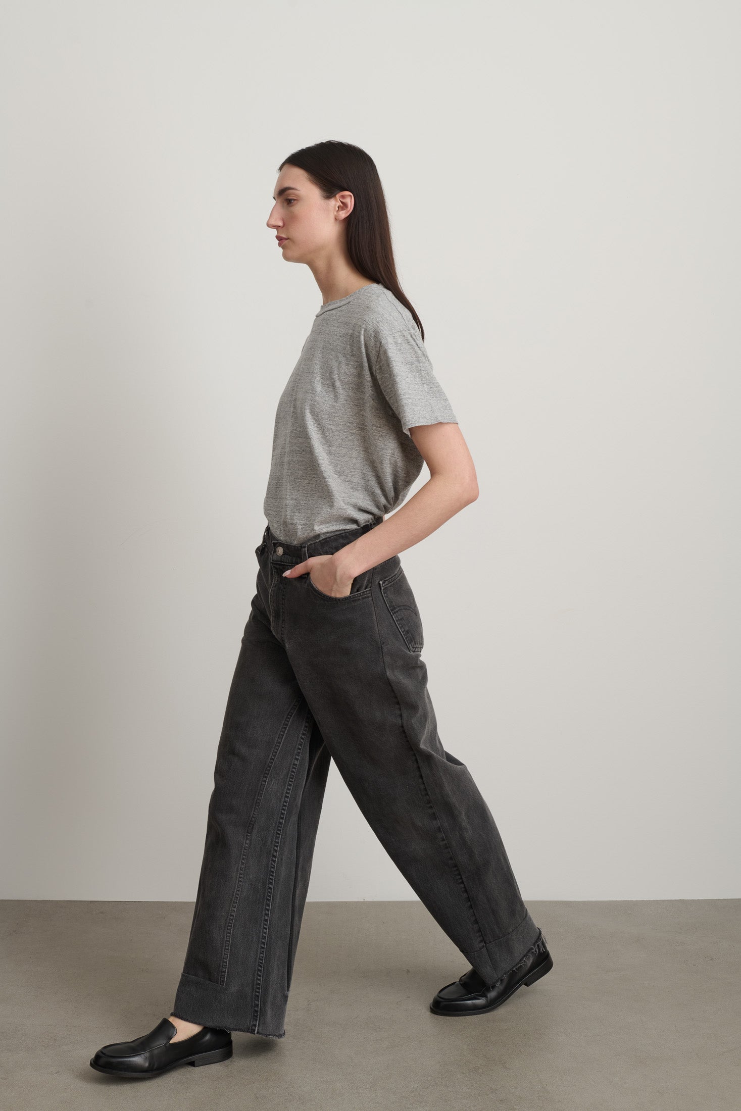 Reworked Vintage Culotte Vintage Black