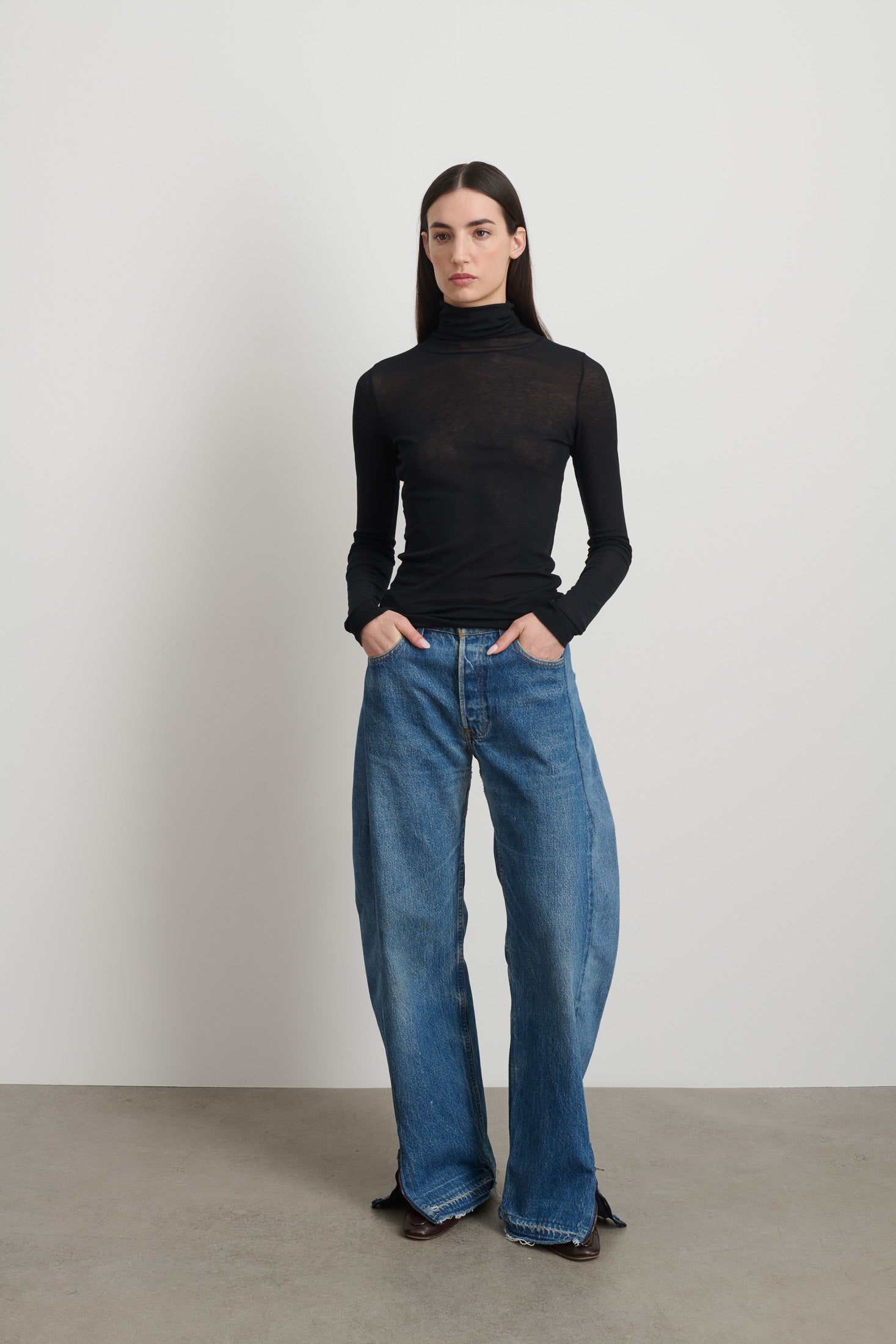 Reworked Vintage Open Hem Slouch