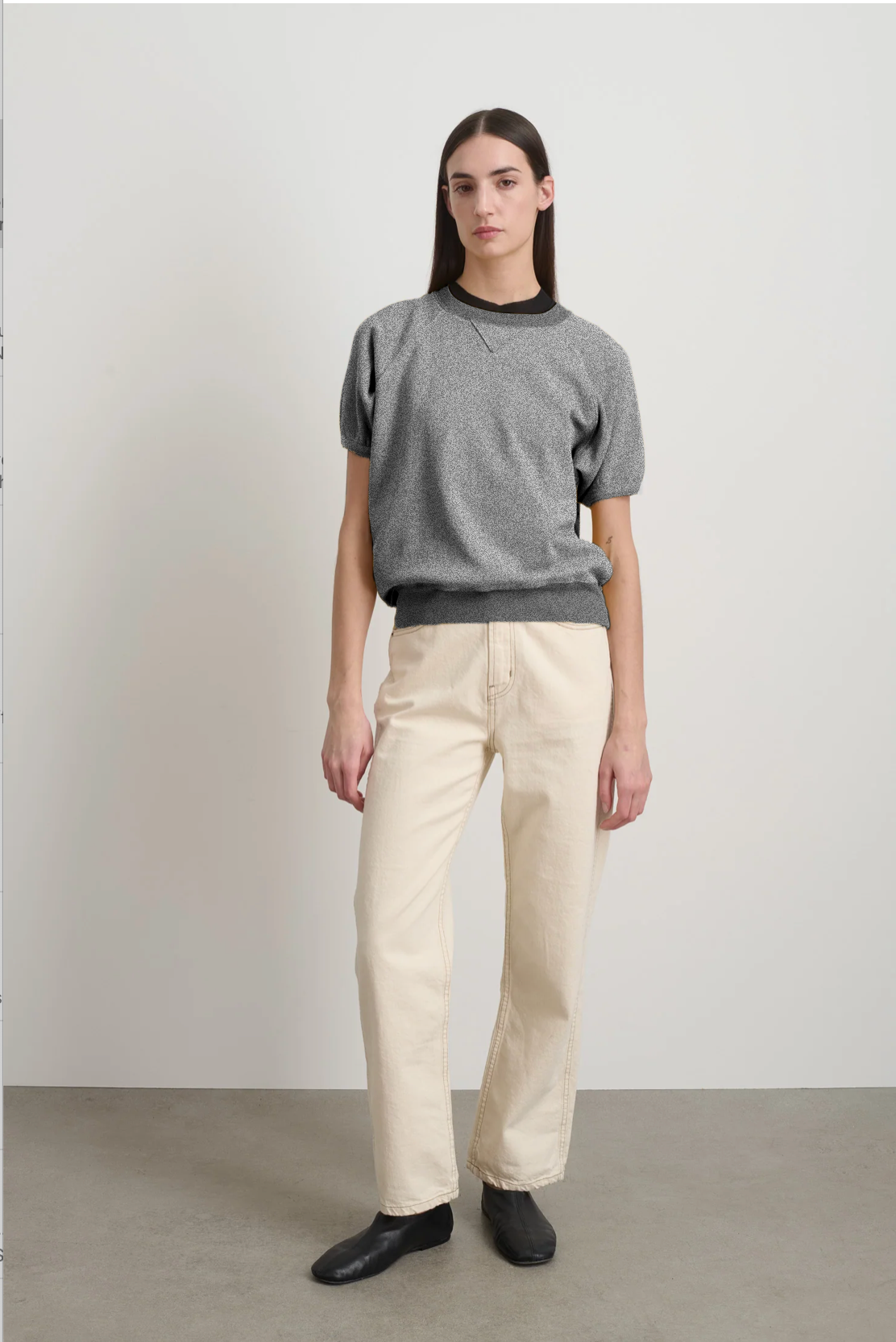 Short Sleeve Sweatshirt Heather Grey