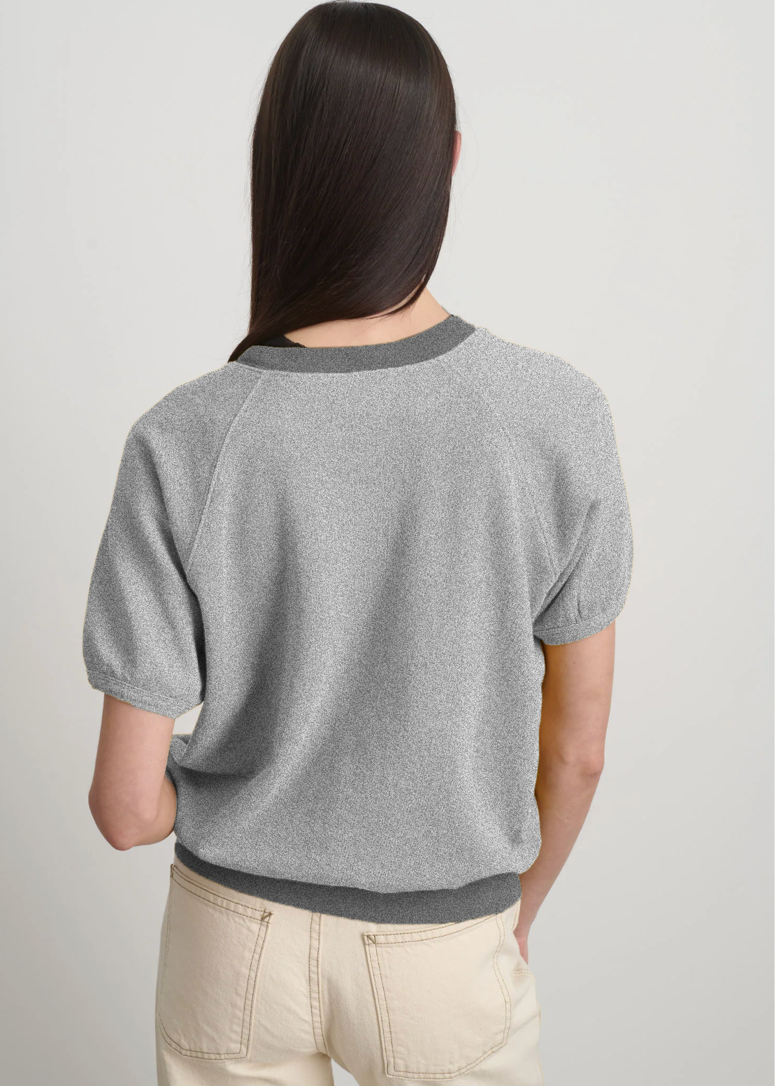 Short Sleeve Sweatshirt Heather Grey