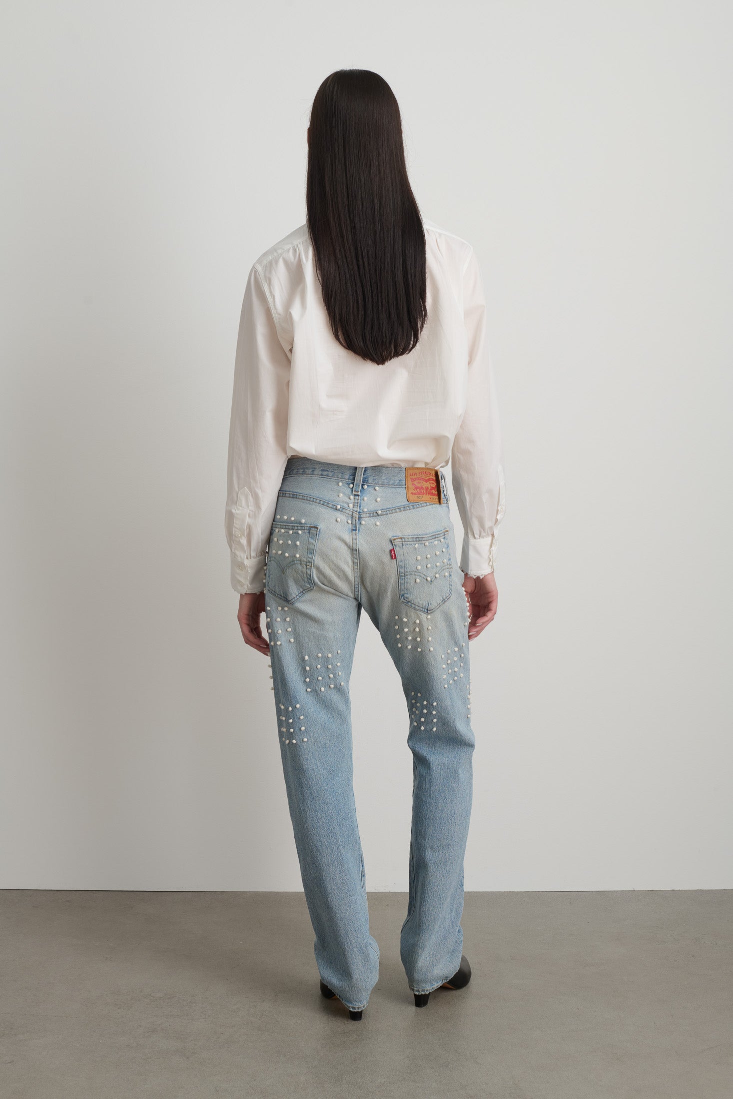 Vintage French Knot Checker Jean