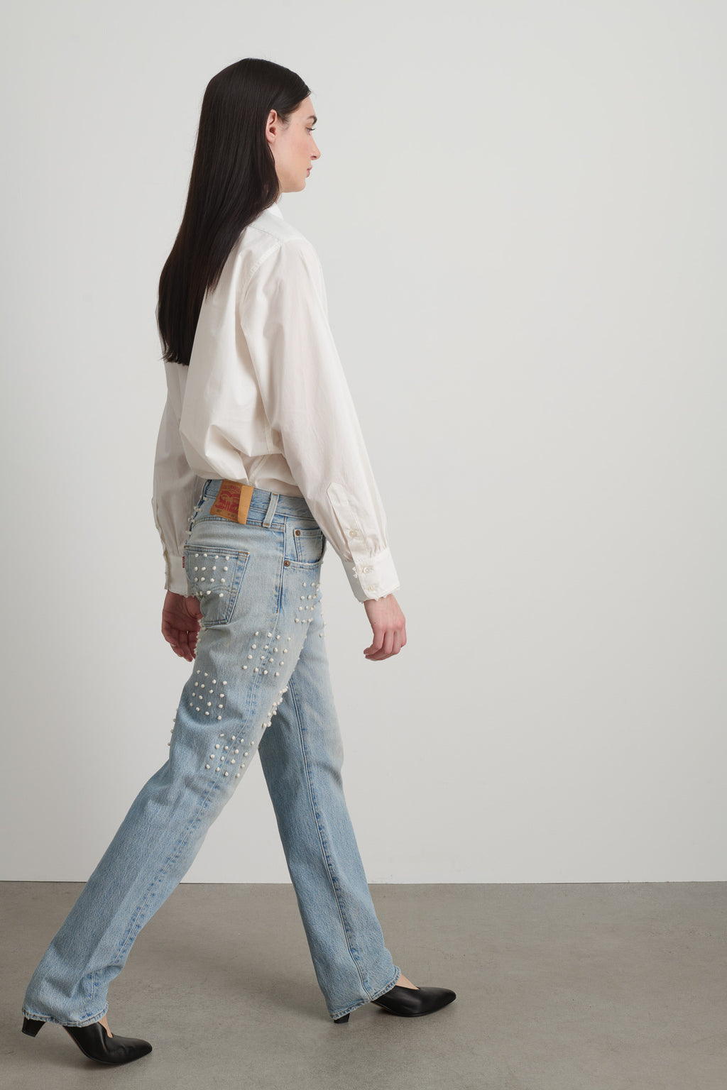Vintage French Knot Checker Jean