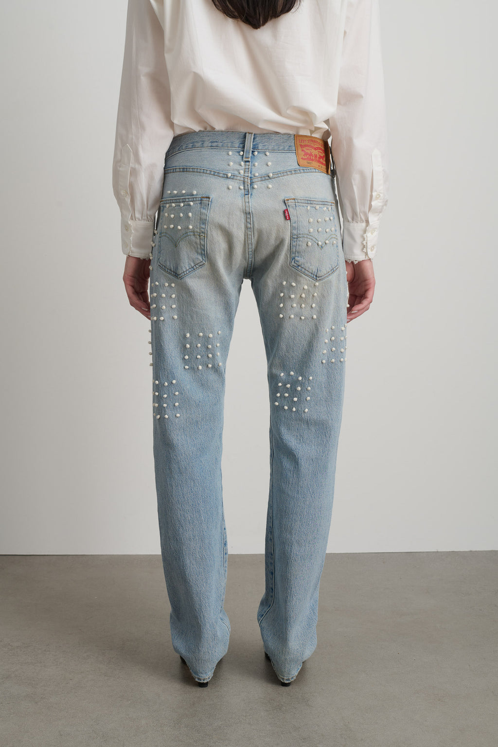 Vintage French Knot Checker Jean