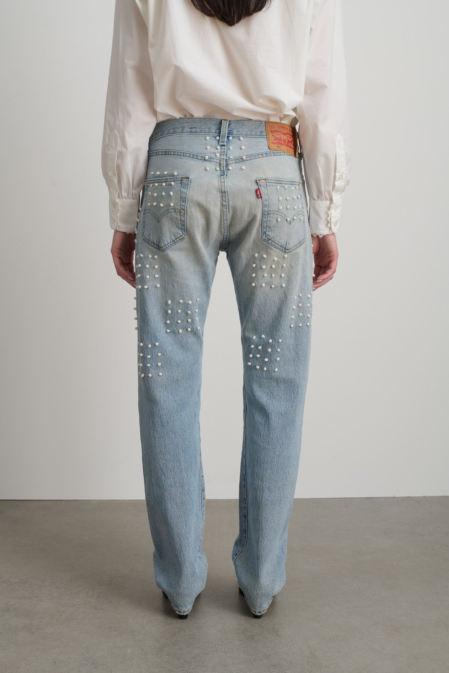 Vintage French Knot Checker Jean