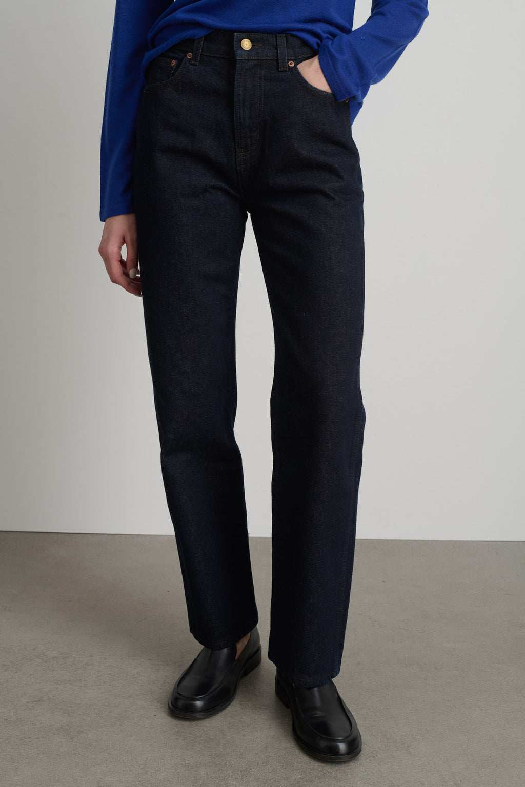 Plein High Straight Indigo Brown Rinse