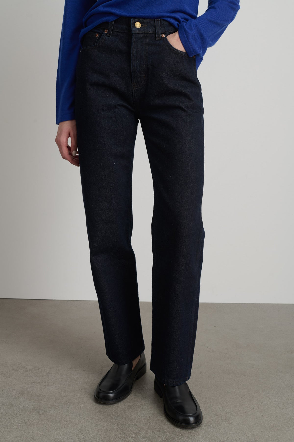 Plein High Straight Indigo Brown Rinse
