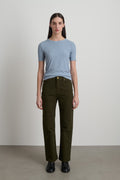 Plein High Straight Moleskin Olive