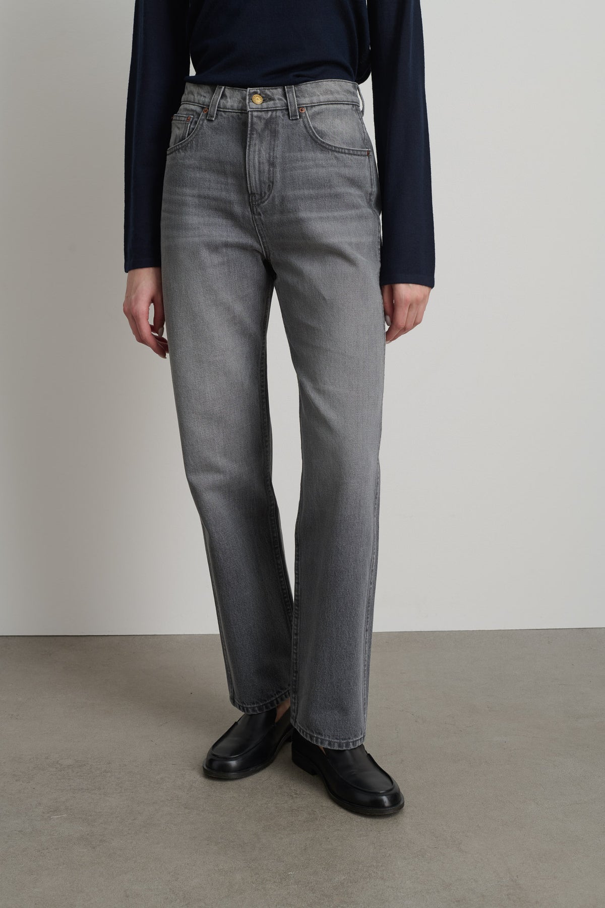 Plein High Straight Stone Grey
