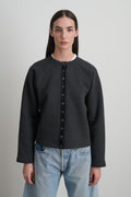Snap Cardigan Vintage Black Overdye