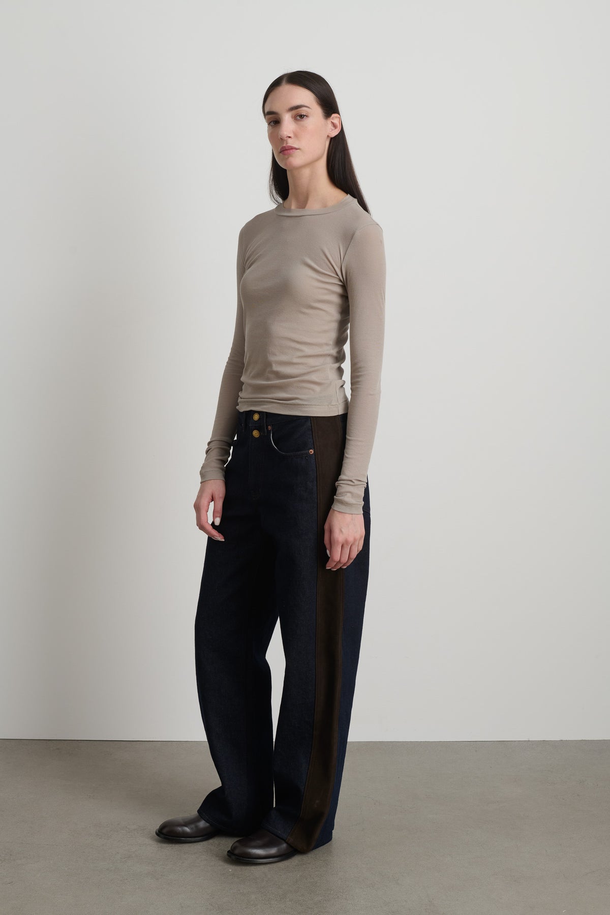 Evan Jean Indigo Brown Rinse / Espresso Suede
