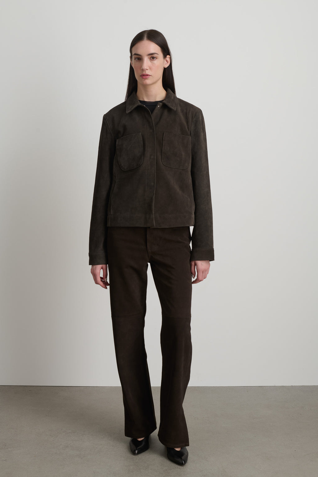 Myrr Snap Jacket Espresso Suede