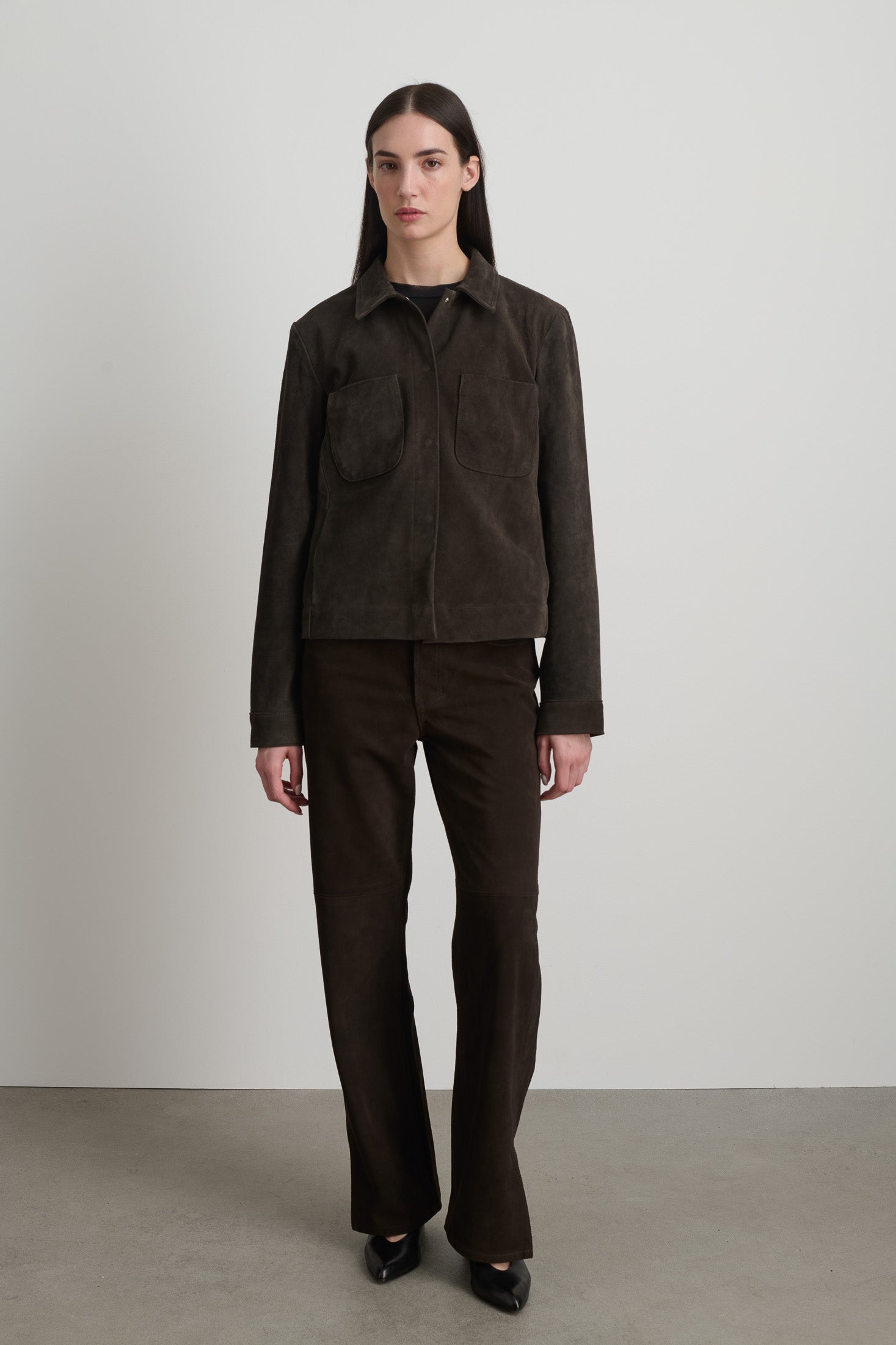 Myrr Snap Jacket Espresso Suede