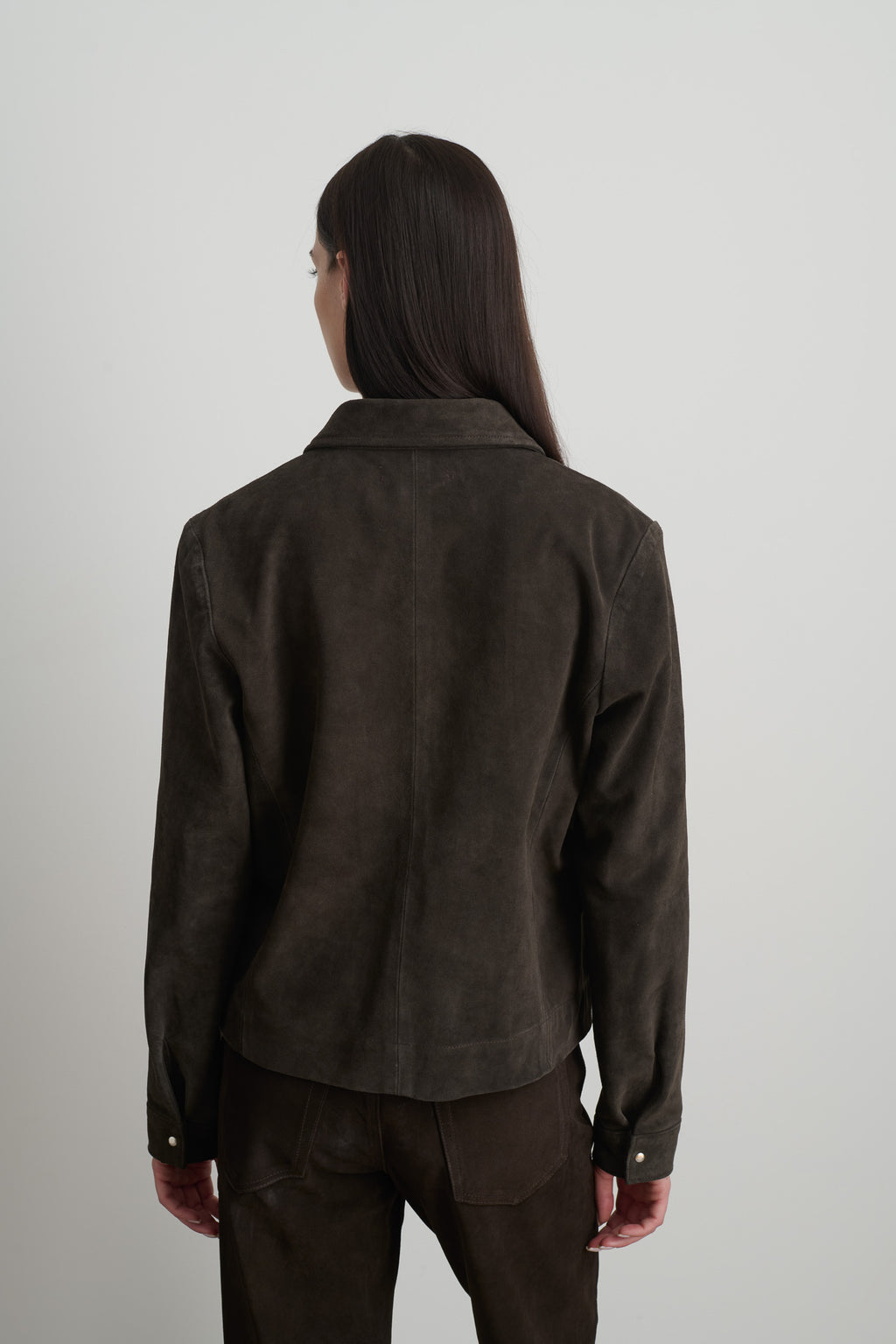 Myrr Snap Jacket Espresso Suede